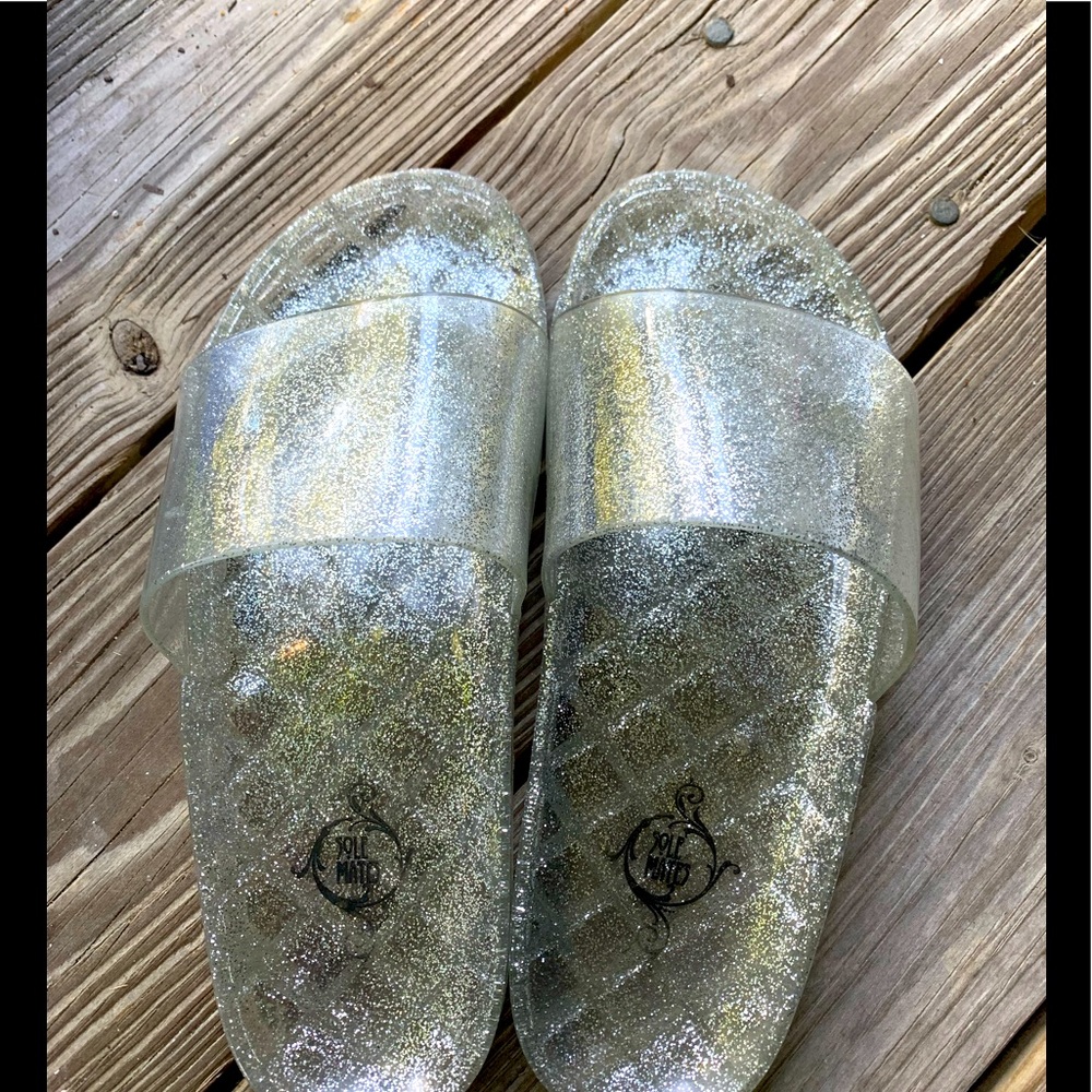 Transparent Glitter Slippers
